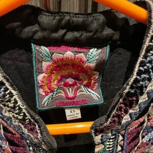 Beautiful Johnny Was Embroidered Velvet Dress